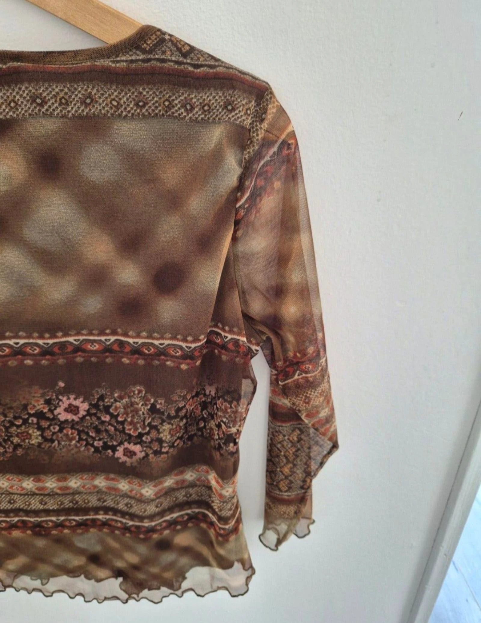 Vintage Georges Franck Y2K Haut en Maille Patchwork à Paillettes – Taille 42/44 – photo 10